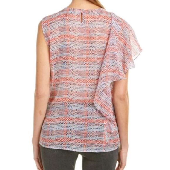 Bcbgmaxazriat top Silk top shirt  lightweight summer Flowy  blouse s - Picture 3 of 9